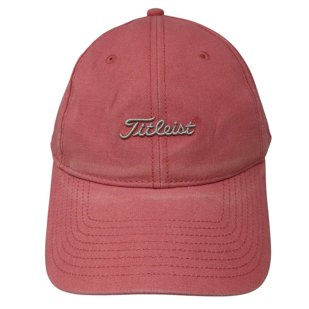 Fitleist Slideback Baseball Cap Pink One Size Adjustable Embroidered 6 Panel